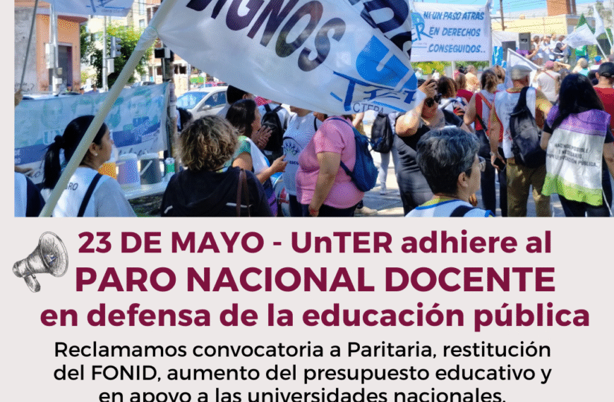 Paro Nacional Docente: Movilización por Educación Urgente